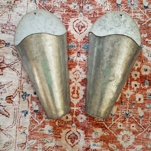 Farmhouse Style Metal Wall Vases